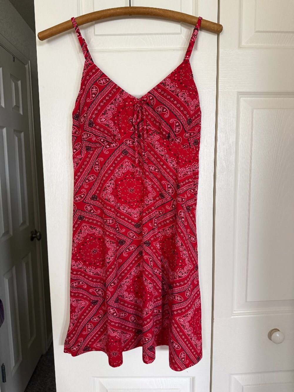 Bandana print cami dress
